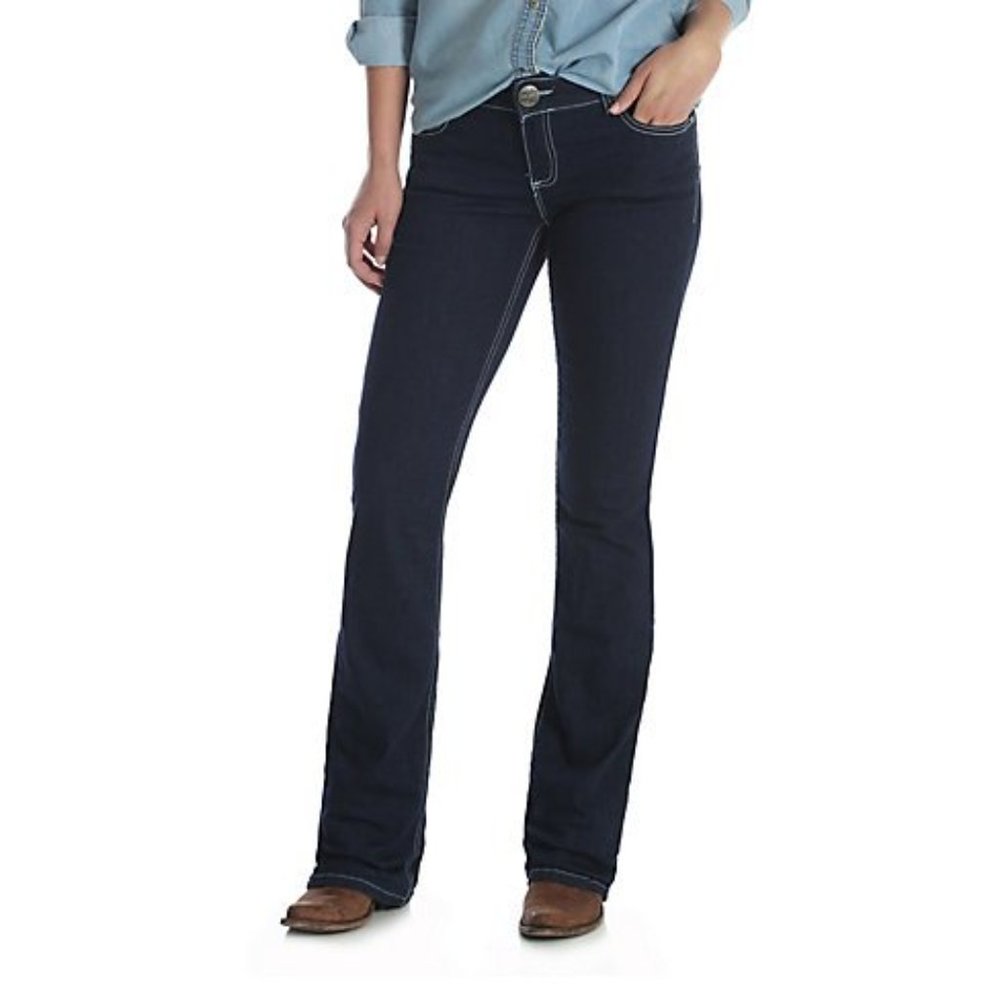 Bootcut Wrangler Plus Size Jeans - Ladies Denim Pants - Picture 1 of 7